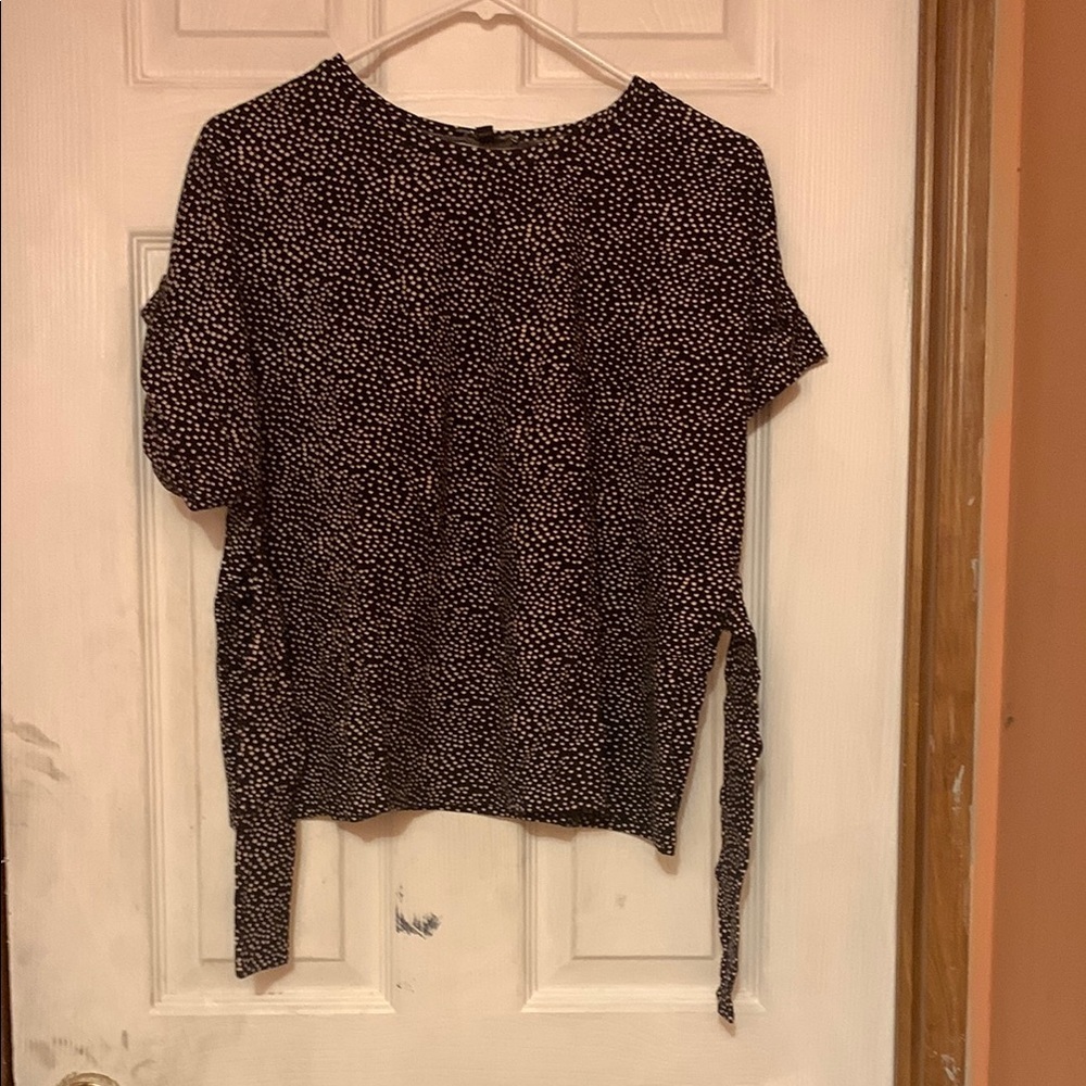 Black and White Polka Dot Women's Top